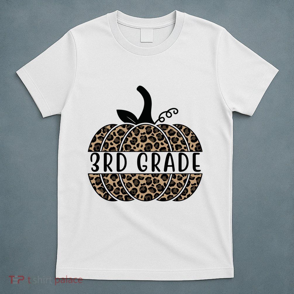 3rd Grade Leopard Pumpkin T-Shirt