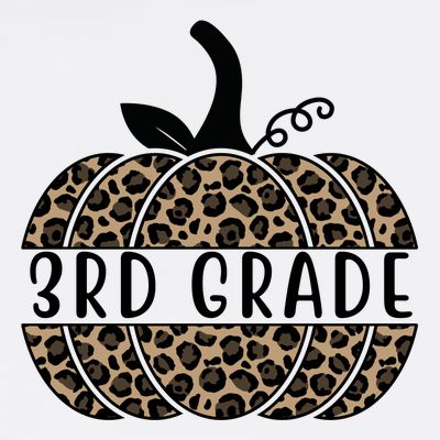 3rd Grade Leopard Pumpkin T-Shirt