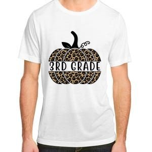 3rd Grade Leopard Pumpkin Adult ChromaSoft Performance T-Shirt