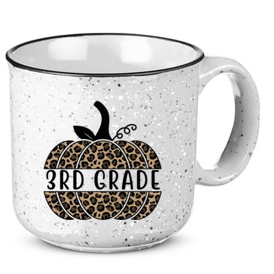 3rd Grade Leopard Pumpkin 15oz Campfire Ceramic Mug