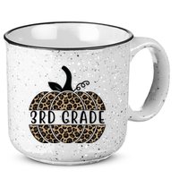 3rd Grade Leopard Pumpkin 15oz Campfire Ceramic Mug