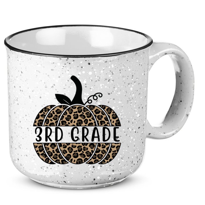 3rd Grade Leopard Pumpkin 15oz Campfire Ceramic Mug