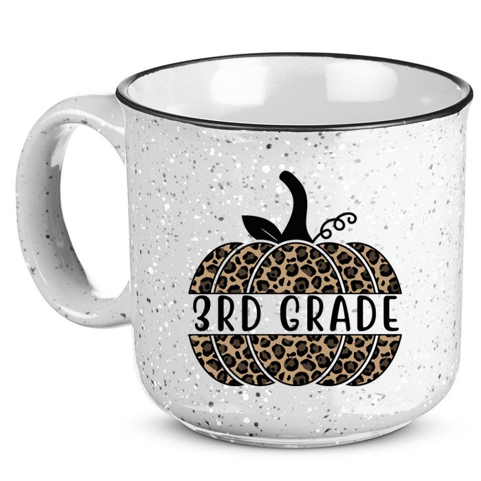 3rd Grade Leopard Pumpkin 15oz Campfire Ceramic Mug