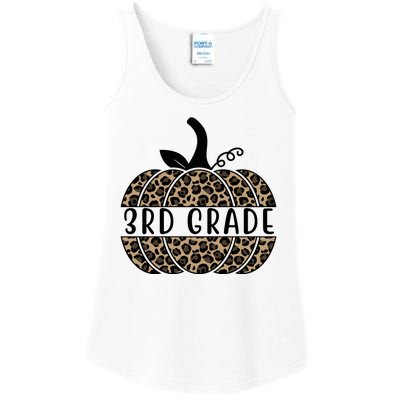 3rd Grade Leopard Pumpkin Ladies Essential Tank