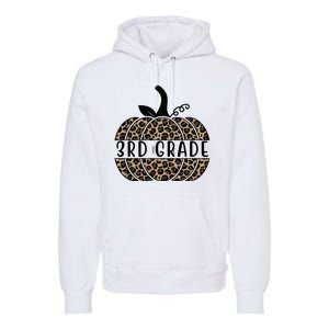 3rd Grade Leopard Pumpkin Premium Hoodie