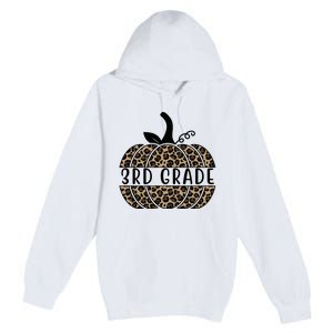 3rd Grade Leopard Pumpkin Premium Pullover Hoodie