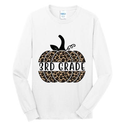 3rd Grade Leopard Pumpkin Tall Long Sleeve T-Shirt