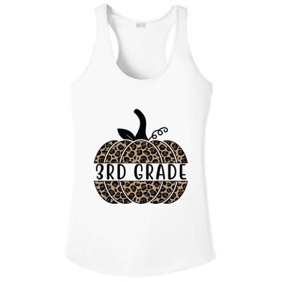 3rd Grade Leopard Pumpkin Ladies PosiCharge Competitor Racerback Tank