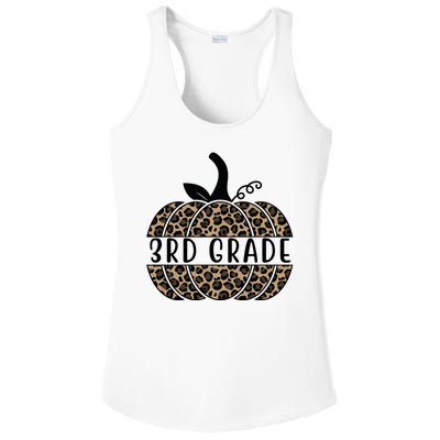 3rd Grade Leopard Pumpkin Ladies PosiCharge Competitor Racerback Tank