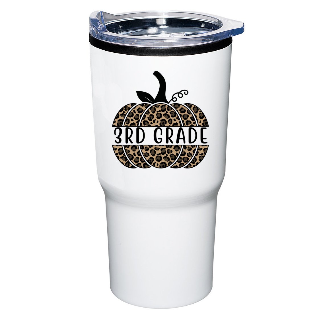 3rd Grade Leopard Pumpkin Tumbler