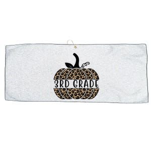 3rd Grade Leopard Pumpkin Large Microfiber Waffle Golf Towel