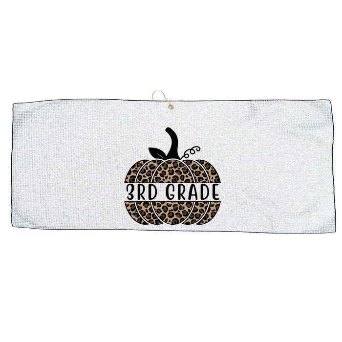 3rd Grade Leopard Pumpkin Large Microfiber Waffle Golf Towel