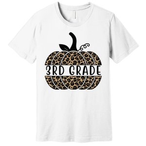 3rd Grade Leopard Pumpkin Premium T-Shirt