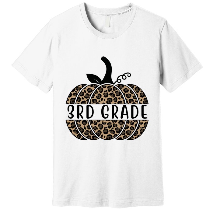 3rd Grade Leopard Pumpkin Premium T-Shirt