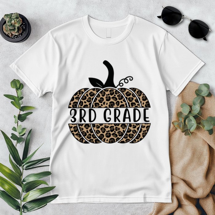 3rd Grade Leopard Pumpkin Premium T-Shirt