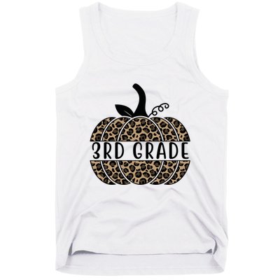 3rd Grade Leopard Pumpkin Tank Top