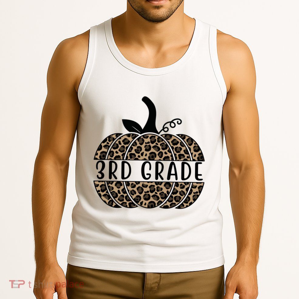 3rd Grade Leopard Pumpkin Tank Top