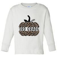 3rd Grade Leopard Pumpkin Toddler Long Sleeve Shirt