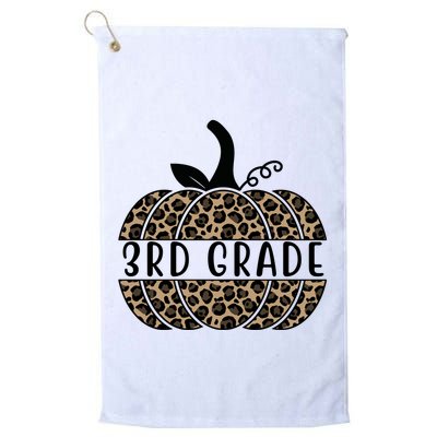 3rd Grade Leopard Pumpkin Golf Towel