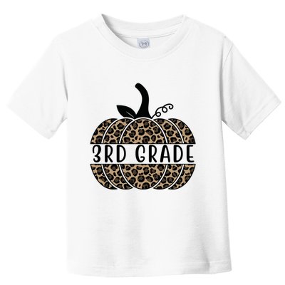 3rd Grade Leopard Pumpkin Toddler T-Shirt