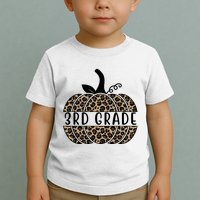 3rd Grade Leopard Pumpkin Toddler T-Shirt