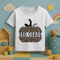 3rd Grade Leopard Pumpkin Toddler T-Shirt