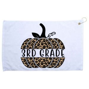 3rd Grade Leopard Pumpkin Grommeted Golf Towel