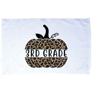 3rd Grade Leopard Pumpkin Microfiber Hand Towel