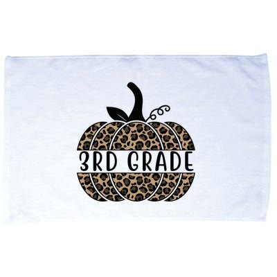 3rd Grade Leopard Pumpkin Microfiber Hand Towel