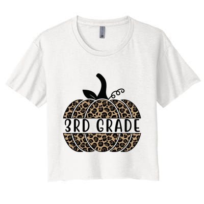 3rd Grade Leopard Pumpkin Crop Top