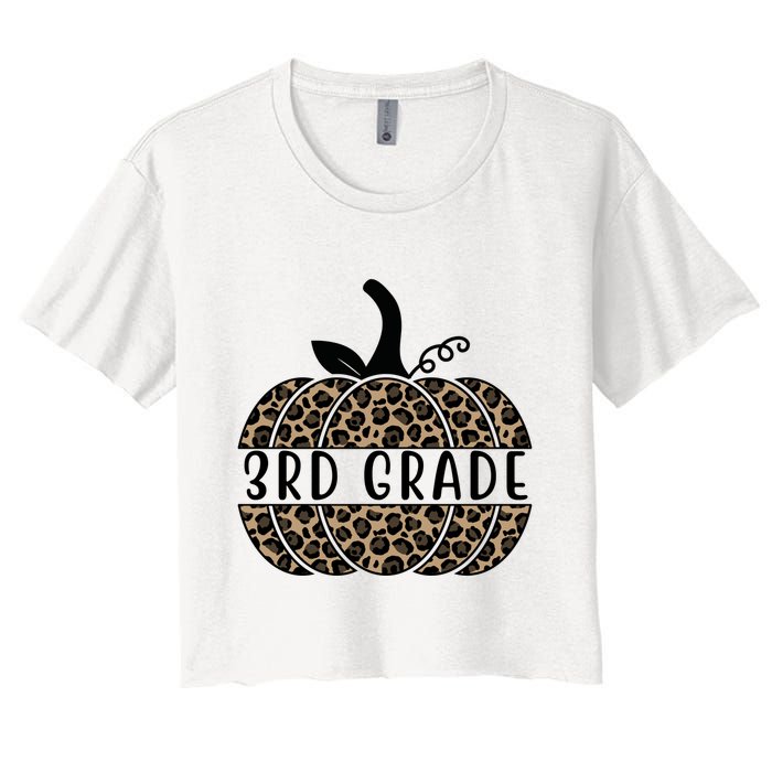 3rd Grade Leopard Pumpkin Crop Top