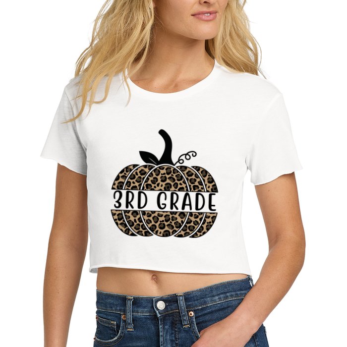 3rd Grade Leopard Pumpkin Crop Top