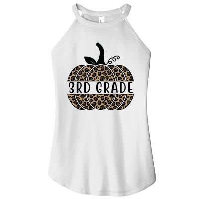 3rd Grade Leopard Pumpkin Women’s Perfect Tri Rocker Tank