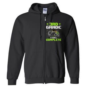 3Rd Grade Level Complete Graduation Video Gamer Graduate Full Zip Hoodie