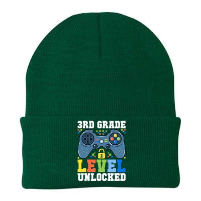 3rd Grade Level Unlocked Gamer First Day Of School Boy Knit Cap Winter Beanie