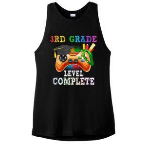 3Rd Grade Level Complete Last Day Of School Graduation Ladies PosiCharge Tri-Blend Wicking Tank