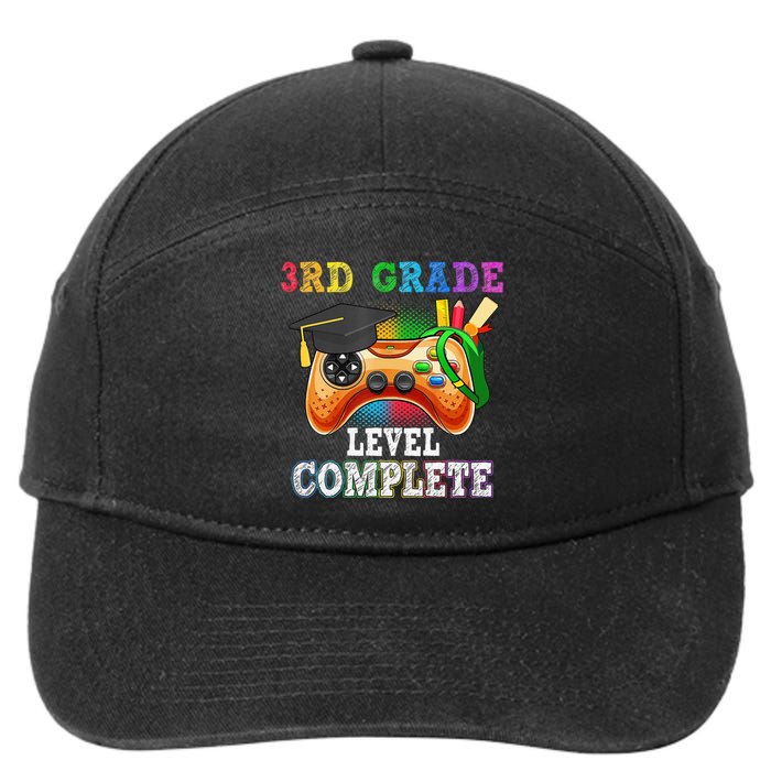 3Rd Grade Level Complete Last Day Of School Graduation 7-Panel Snapback Hat