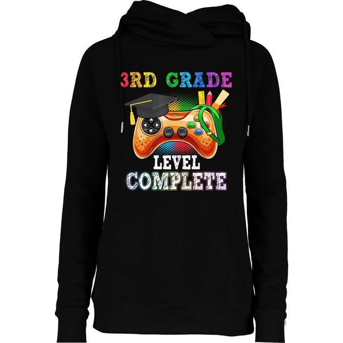 3Rd Grade Level Complete Last Day Of School Graduation Womens Funnel Neck Pullover Hood