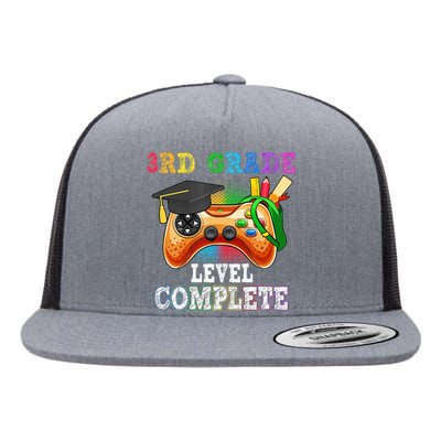 3Rd Grade Level Complete Last Day Of School Graduation Flat Bill Trucker Hat