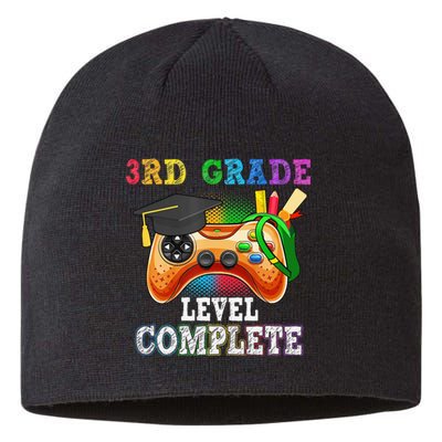 3Rd Grade Level Complete Last Day Of School Graduation Sustainable Beanie