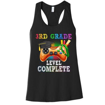 3Rd Grade Level Complete Last Day Of School Graduation Women's Racerback Tank