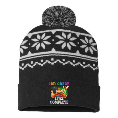 3Rd Grade Level Complete Last Day Of School Graduation USA-Made Snowflake Beanie