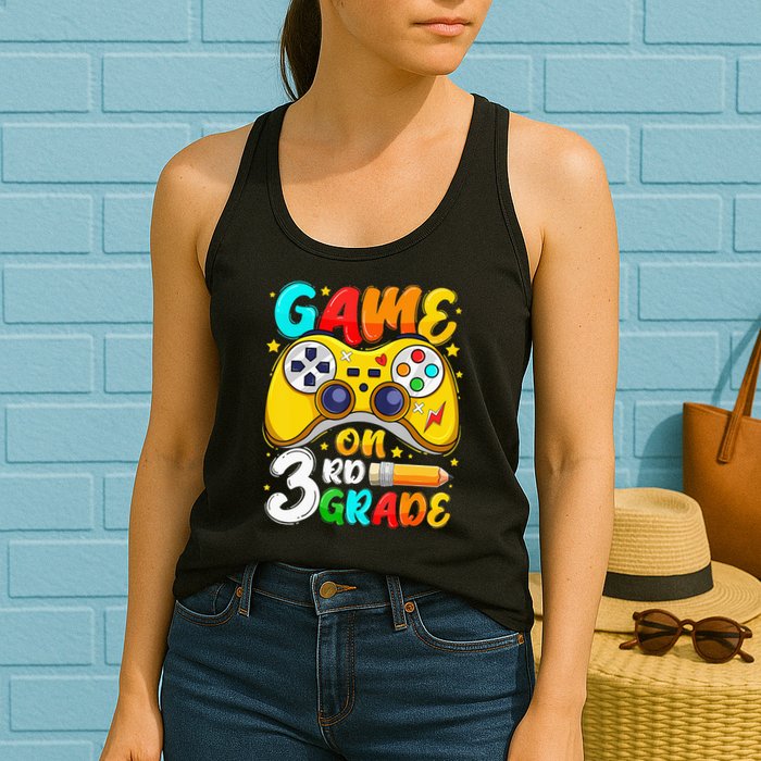 3Rd Grade Level Unlocked Game On 3Rd Grade Back To School Womens Tank Top