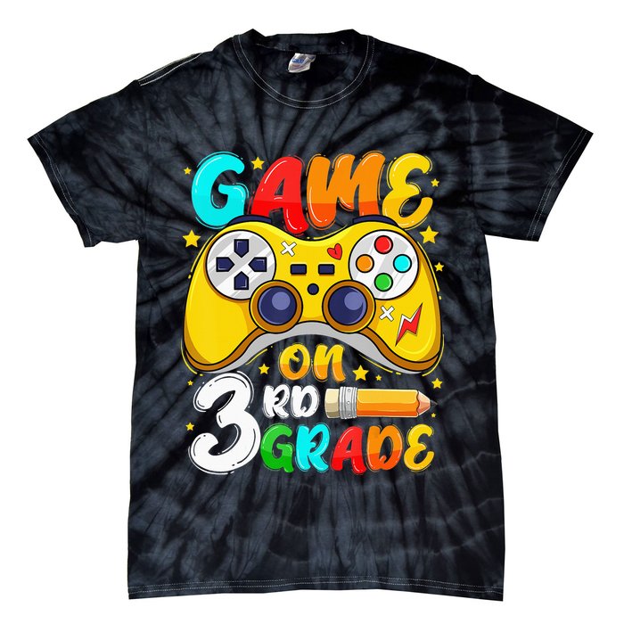 3Rd Grade Level Unlocked Game On 3Rd Grade Back To School Tie-Dye T-Shirt