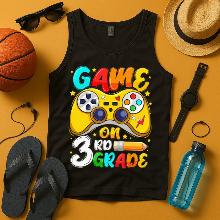 3Rd Grade Level Unlocked Game On 3Rd Grade Back To School Tank Top