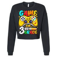 3Rd Grade Level Unlocked Game On 3Rd Grade Back To School Cropped Pullover Crew