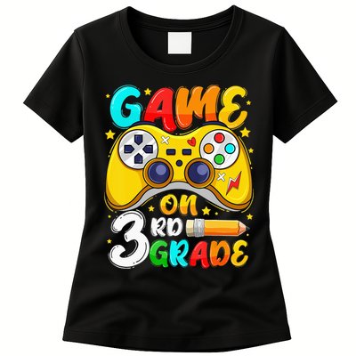 3Rd Grade Level Unlocked Game On 3Rd Grade Back To School Womens T-Shirt