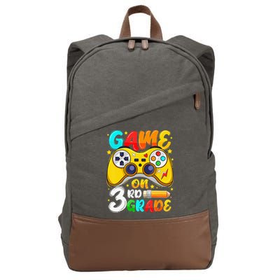 3Rd Grade Level Unlocked Game On 3Rd Grade Back To School Cotton Canvas Backpack