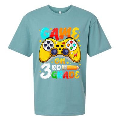 3Rd Grade Level Unlocked Game On 3Rd Grade Back To School Sueded Cloud Jersey T-Shirt