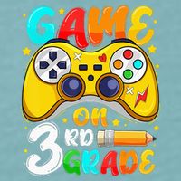 3Rd Grade Level Unlocked Game On 3Rd Grade Back To School Sueded Cloud Jersey T-Shirt